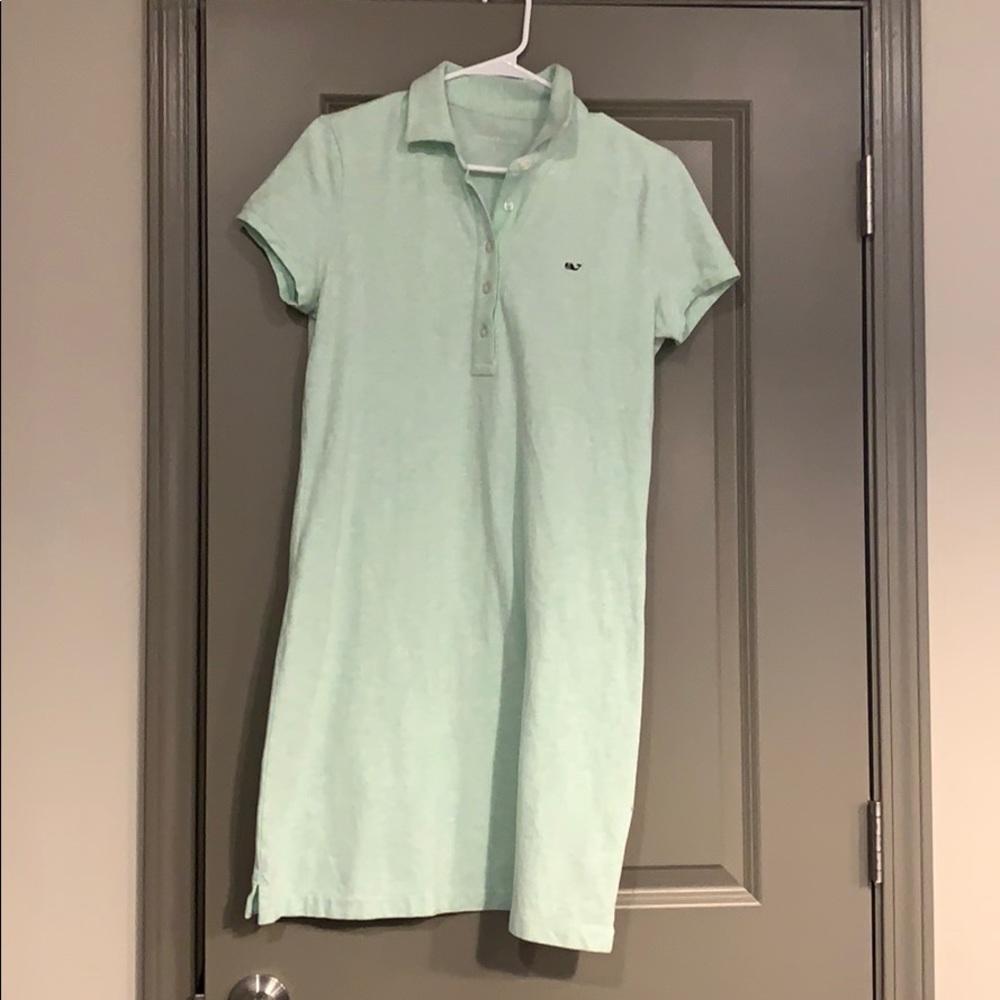 Vineyard Vines Heathered Polo Dress Mint